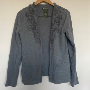 Eddie Bauer Sweatshirt Cardigan Sz M
